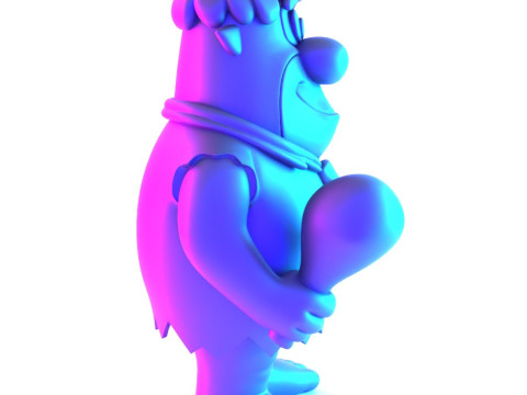 3D Printing FredFlintstone toy 3D मॉडल