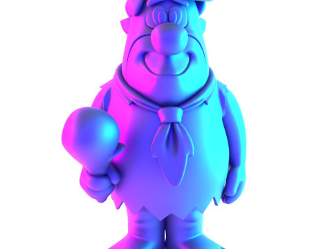 3D Printing FredFlintstone toy 3D मॉडल