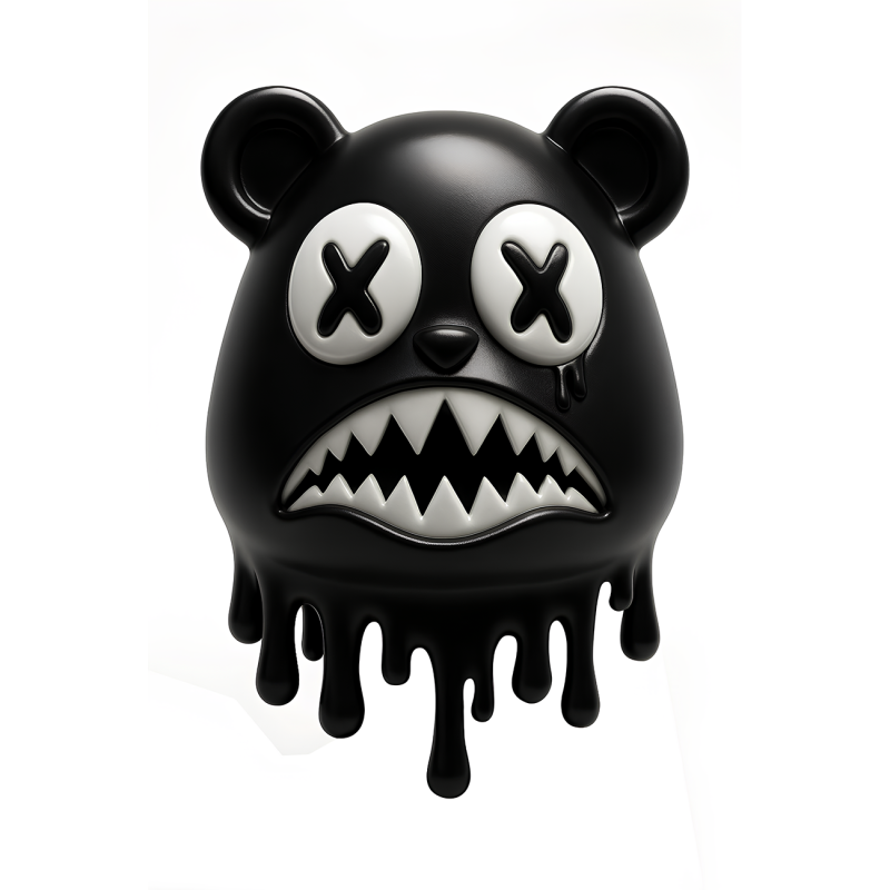 3D Printing Drip Painting Melt Bear toy Modello 3D .c4d .max .obj .3ds .fbx .stl .blend 