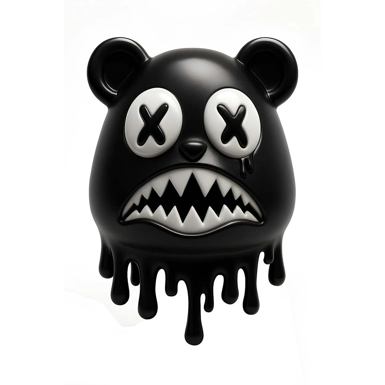3D Printing Drip Painting Melt Bear toy 3D Model .c4d .max .obj .3ds .fbx .stl .blend 