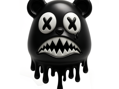3D Printing Drip Painting Melt Bear toy 3D 模型