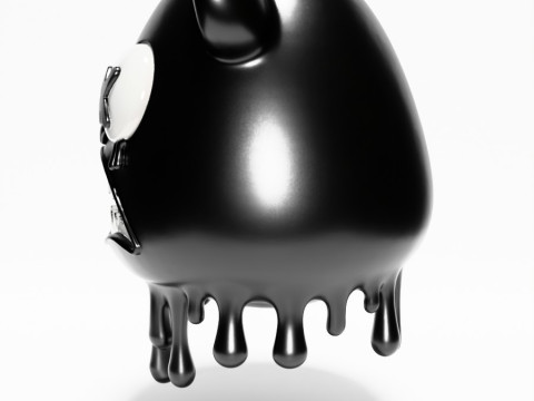 3D Printing Drip Painting Melt Bear toy Modello 3D