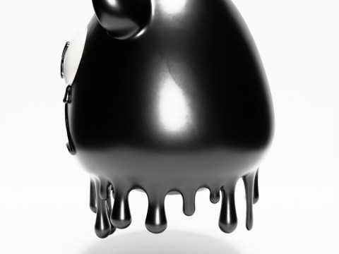 3D Printing Drip Painting Melt Bear toy Modello 3D