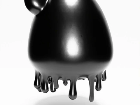 3D Printing Drip Painting Melt Bear toy 3D Model
