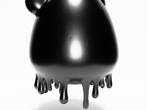 3D Printing Drip Painting Melt Bear toy Modello 3D