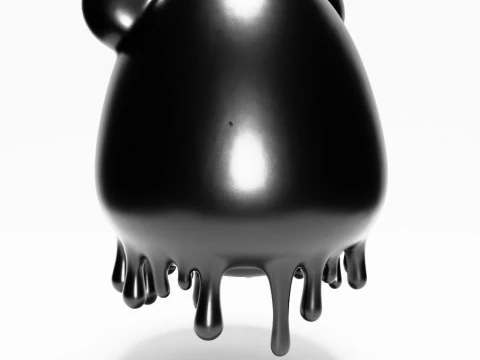 3D Printing Drip Painting Melt Bear toy 3D Model