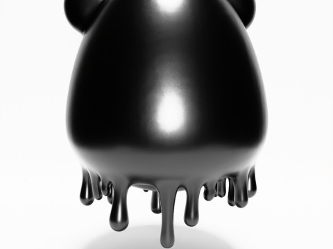 3D Printing Drip Painting Melt Bear toy Modello 3D