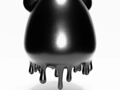 3D Printing Drip Painting Melt Bear toy 3D Model
