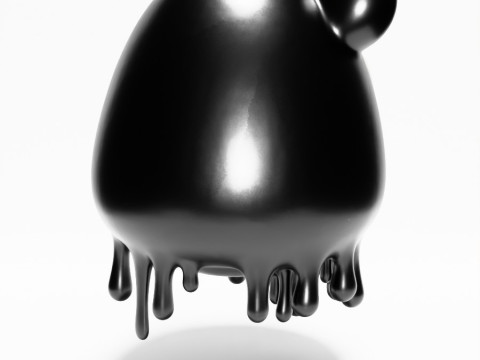 3D Printing Drip Painting Melt Bear toy Modello 3D