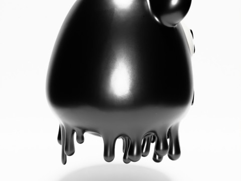 3D Printing Drip Painting Melt Bear toy Modello 3D