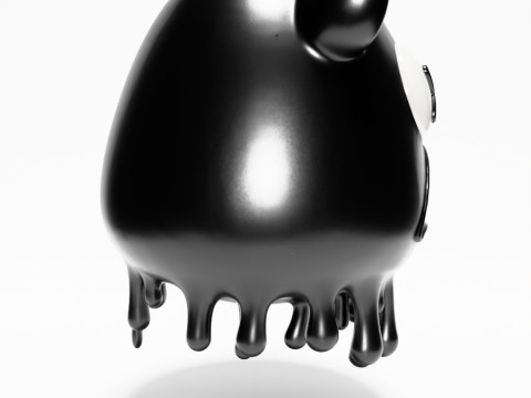 3D Printing Drip Painting Melt Bear toy Modello 3D
