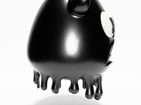 3D Printing Drip Painting Melt Bear toy Modello 3D