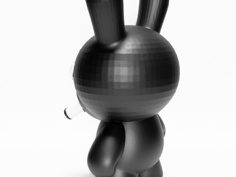 3D Printing Black Anarchy Rabbit Punk Grunge toy 3D Modell