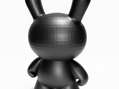 3D Printing Black Anarchy Rabbit Punk Grunge toy 3D Modell
