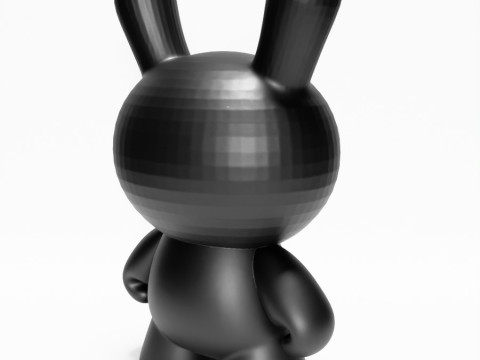 3D Printing Black Anarchy Rabbit Punk Grunge toy 3D Modell