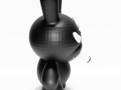 3D Printing Black Anarchy Rabbit Punk Grunge toy 3D Modell
