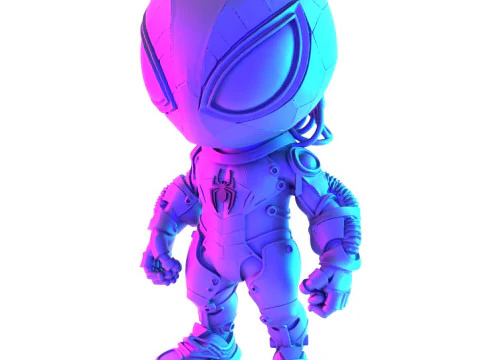 3D Printing Cyberpunk Spiderman Mecha toy 3D Model