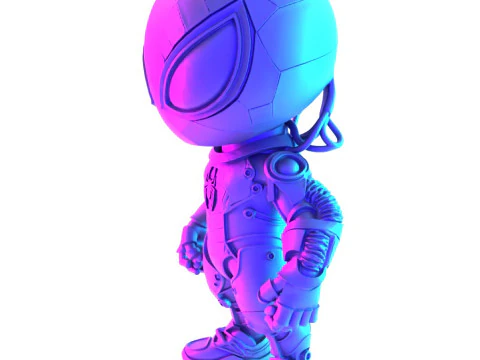 3D Printing Cyberpunk Spiderman Mecha toy 3D Model