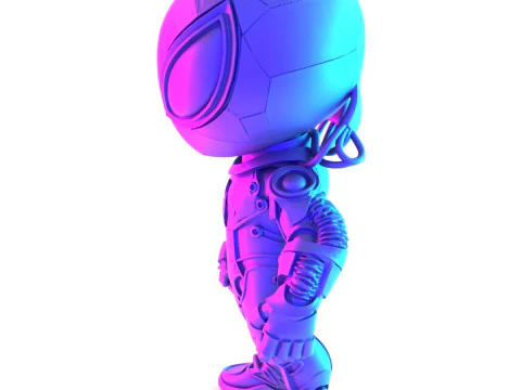 3D Printing Cyberpunk Spiderman Mecha toy 3D Model
