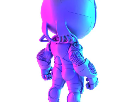 3D Printing Cyberpunk Spiderman Mecha toy 3D Model