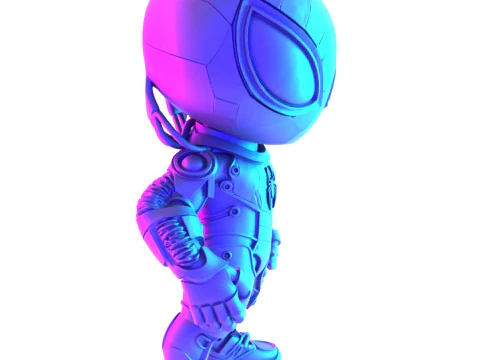3D Printing Cyberpunk Spiderman Mecha toy 3D Model