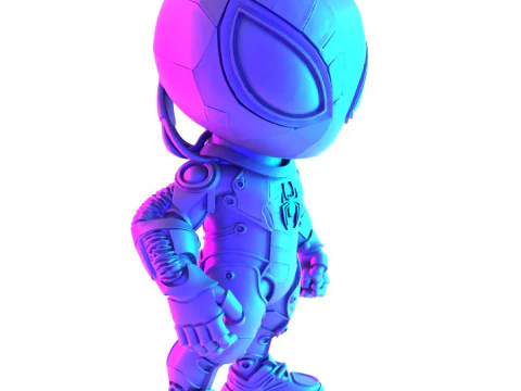 3D Printing Cyberpunk Spiderman Mecha toy 3D Model