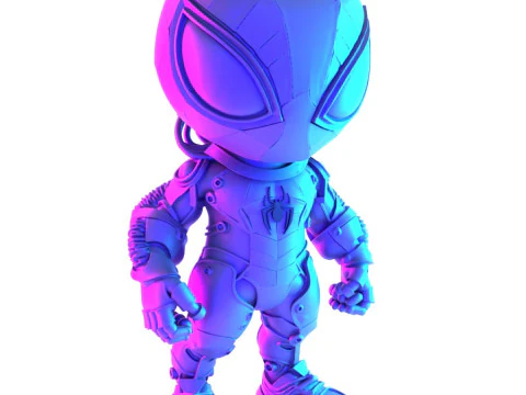 3D Printing Cyberpunk Spiderman Mecha toy 3D Model