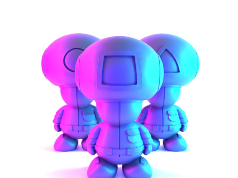 3D Printing Squid Games Toad Trooper Mario Bros toy 3D Model