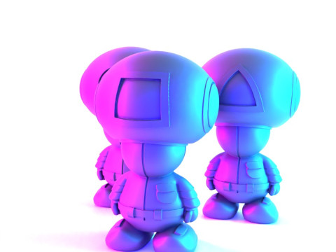 3D Printing Squid Games Toad Trooper Mario Bros toy 3D Model