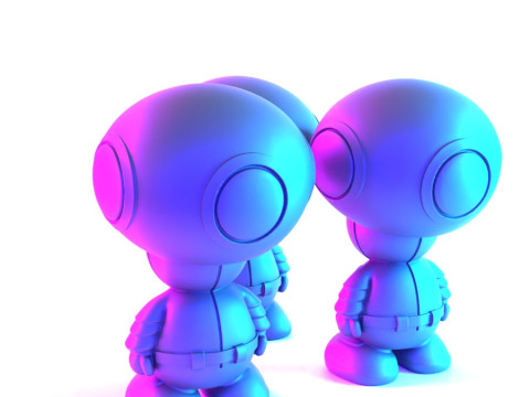 3D Printing Squid Games Toad Trooper Mario Bros toy 3D Model