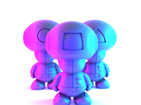 3D Printing Squid Games Toad Trooper Mario Bros toy 3D Model
