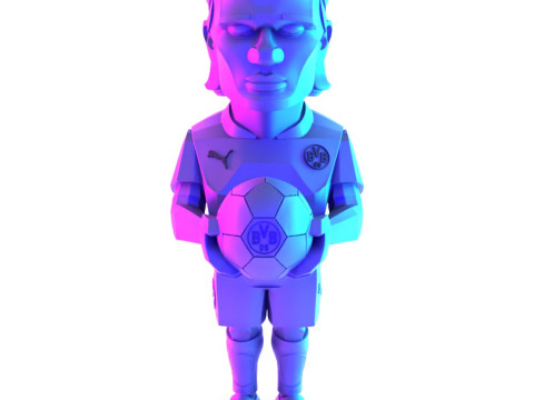 3D Printing Erling Haaland Puma Borussia Dortmund BVB toy 3D Модель