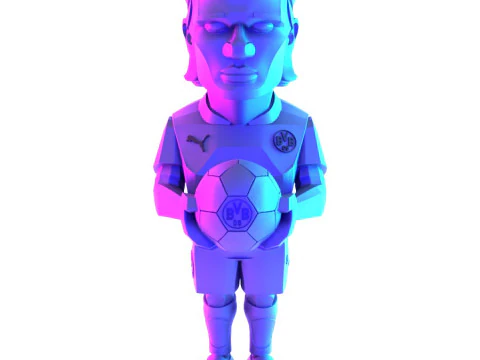 3D Printing Erling Haaland Puma Borussia Dortmund BVB toy 3D Model