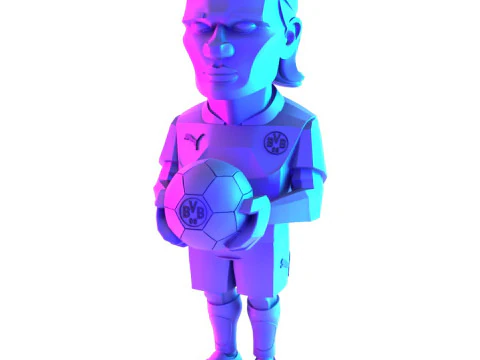 3D Printing Erling Haaland Puma Borussia Dortmund BVB toy 3D Model