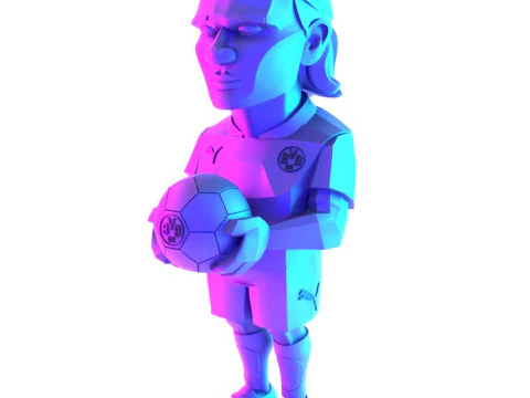 3D Printing Erling Haaland Puma Borussia Dortmund BVB toy 3D Model