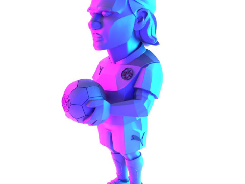 3D Printing Erling Haaland Puma Borussia Dortmund BVB toy 3D Модель