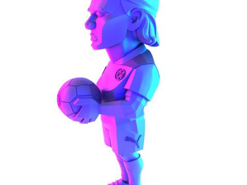 3D Printing Erling Haaland Puma Borussia Dortmund BVB toy 3D Модель