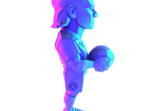 3D Printing Erling Haaland Puma Borussia Dortmund BVB toy 3D Model