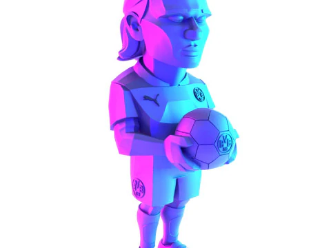 3D Printing Erling Haaland Puma Borussia Dortmund BVB toy 3D Model