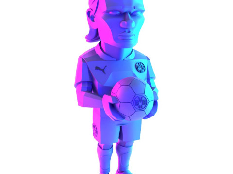 3D Printing Erling Haaland Puma Borussia Dortmund BVB toy 3D Модель