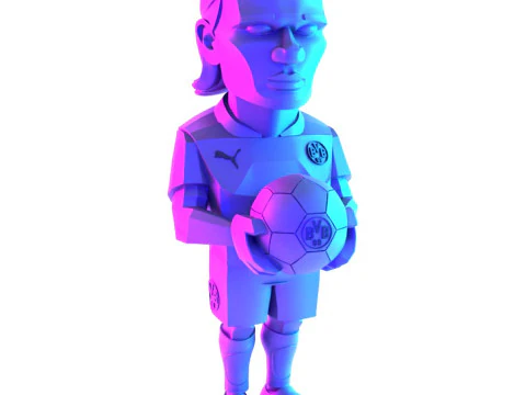 3D Printing Erling Haaland Puma Borussia Dortmund BVB toy 3D Model
