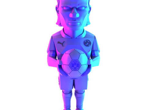 3D Printing Erling Haaland Puma Borussia Dortmund BVB toy 3D Модель
