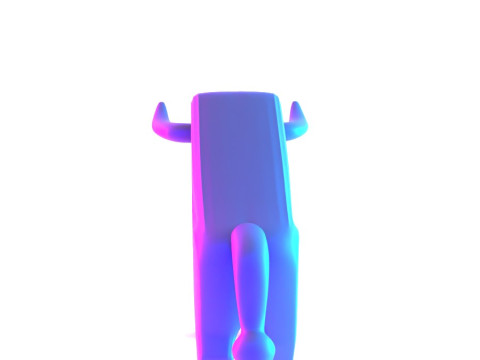 3D Printing Bull Minimalist Decoration toy 3D 모델