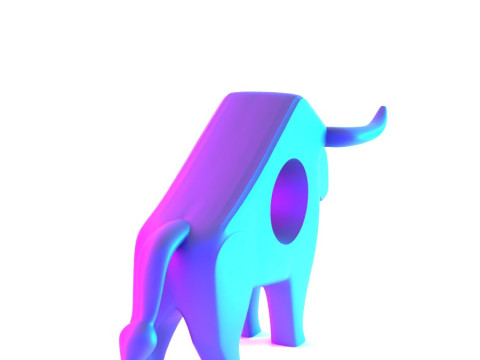 3D Printing Bull Minimalist Decoration toy 3D 모델