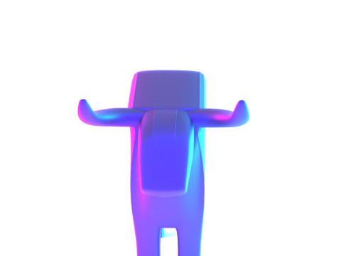 3D Printing Bull Minimalist Decoration toy 3D 모델