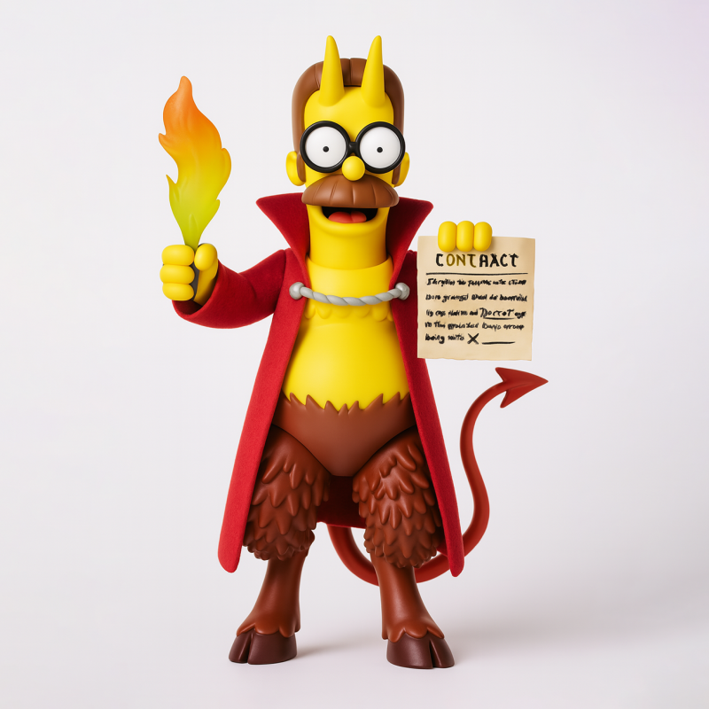 3D Printing Devil Ned Flanders toy Modelo 3D .c4d .max .obj .3ds .fbx .stl .blend 