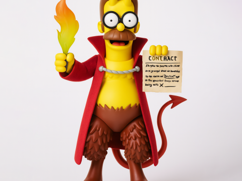 3D Printing Devil Ned Flanders toy Modelo 3D