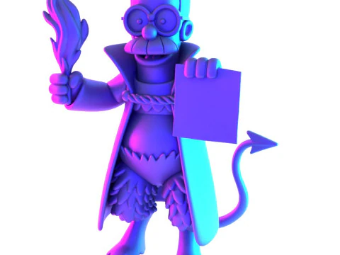 3D Printing Devil Ned Flanders toy 3D Model