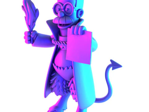 3D Printing Devil Ned Flanders toy 3D Model