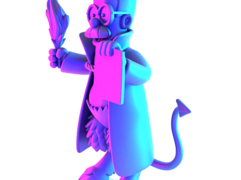 3D Printing Devil Ned Flanders toy Modelo 3D